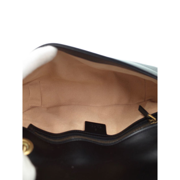 Gucci GG Marmont Quilted Small Shoulder Bag Leather Black - Picture 3 of 5